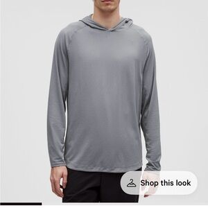Luluelemon License to Train Men's Lightweight Hooded Long-Sleeve Shirt - Gray